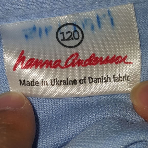 Hanna Anderson Blue Baby Swim Coverup Sz 120 - Picture 3 of 6